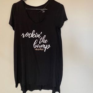 Rockin the Bump #mama black maternity tee